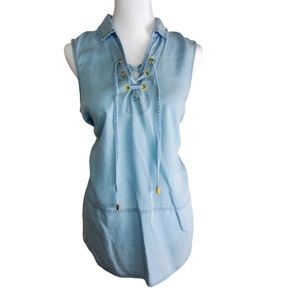 ELLLEN TRACY Women's Denim Top Size S